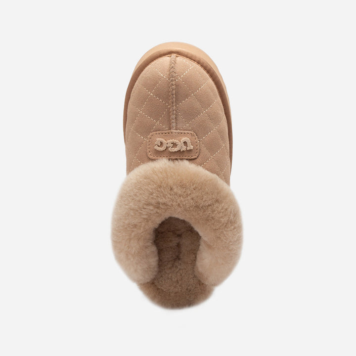 OZWEAR UGG Coquette Matelassé Logo Platform Slipper (Detachable Feature)