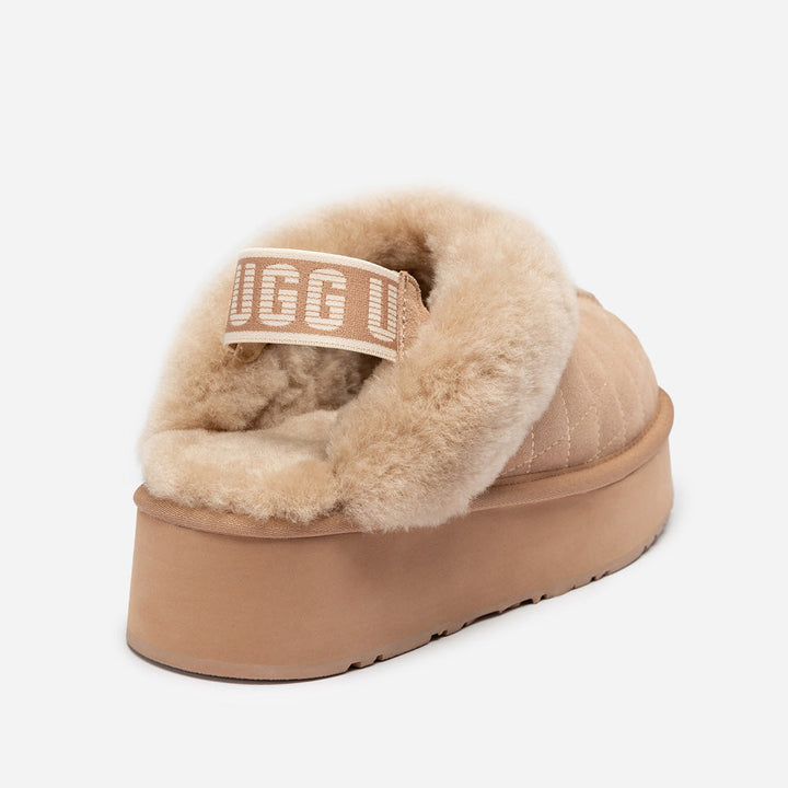 OZWEAR UGG Coquette Matelassé Logo Platform Slipper (Detachable Feature)