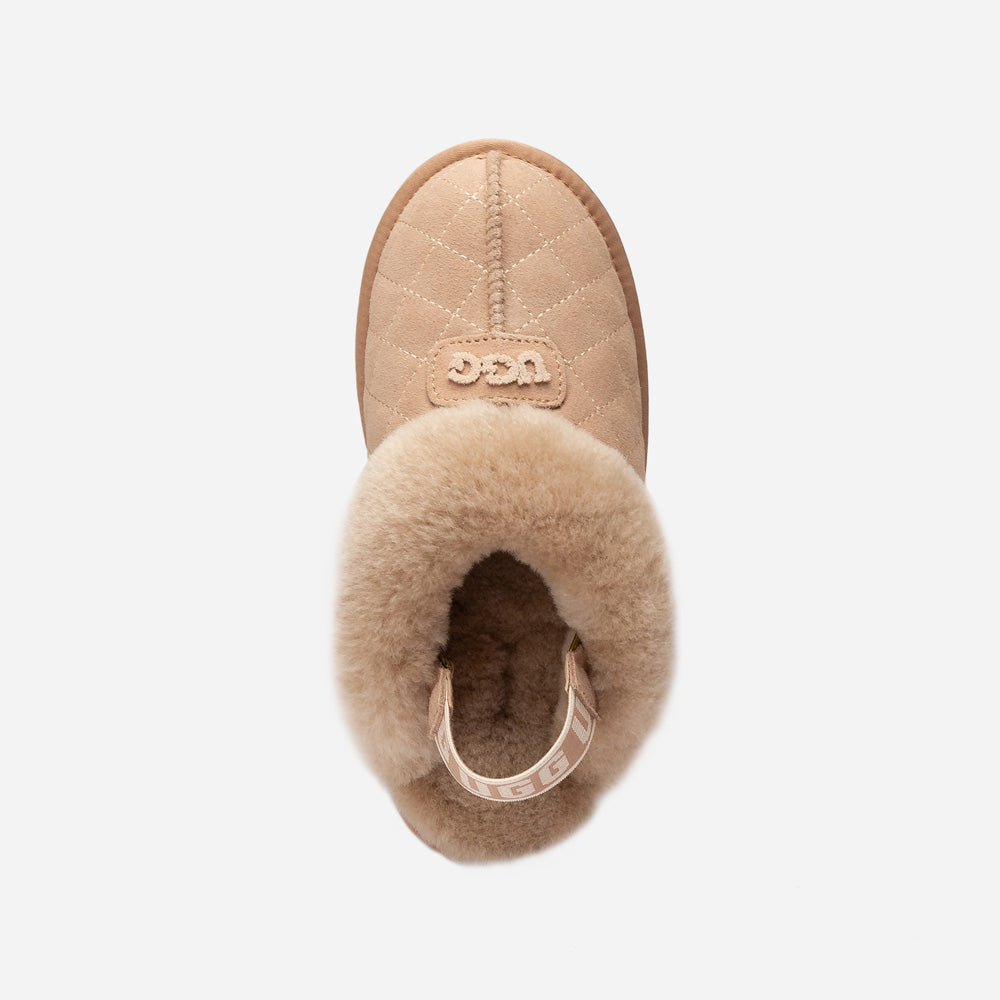 OZWEAR UGG Coquette Matelassé Logo Platform Slipper (Detachable Feature)