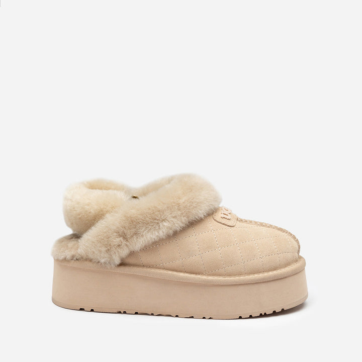 OZWEAR UGG Coquette Matelassé Logo Platform Slipper (Detachable Feature)