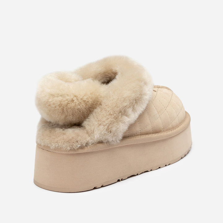 OZWEAR UGG Coquette Matelassé Logo Platform Slipper (Detachable Feature)