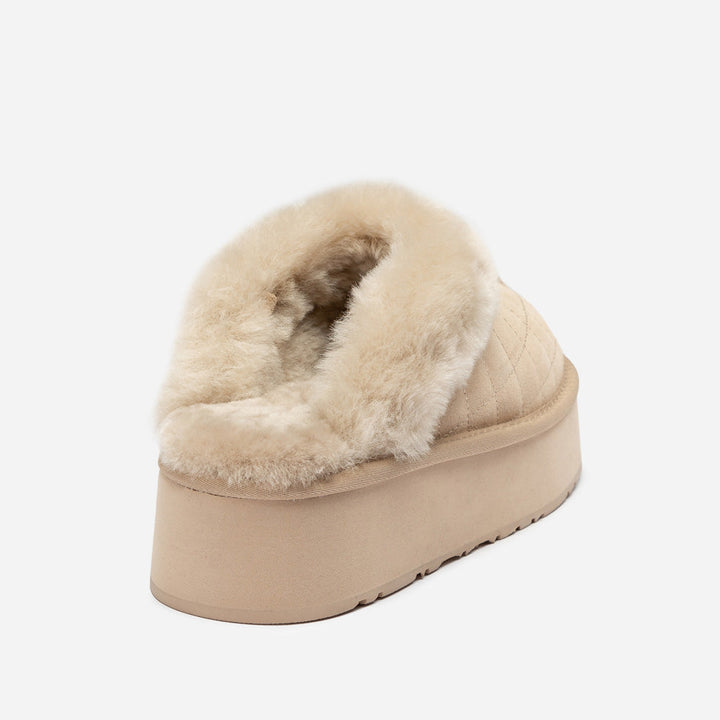 OZWEAR UGG Coquette Matelassé Logo Platform Slipper (Detachable Feature)