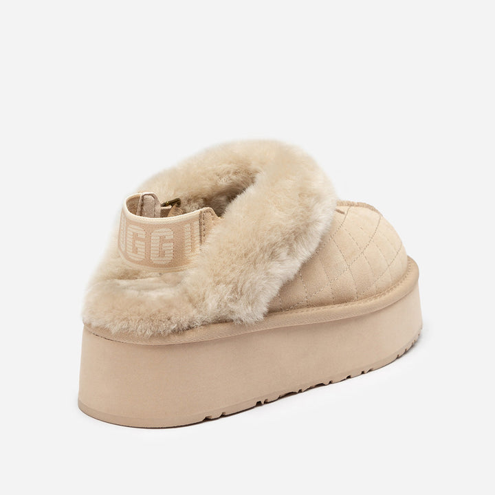 OZWEAR UGG Coquette Matelassé Logo Platform Slipper (Detachable Feature)