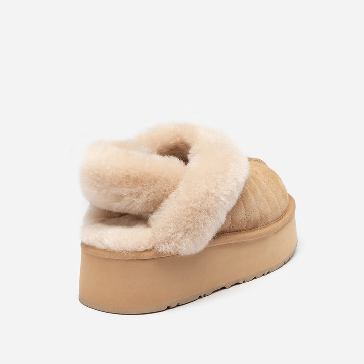 OZWEAR UGG Coquette Matelassé Logo Platform Slipper (Detachable Feature)