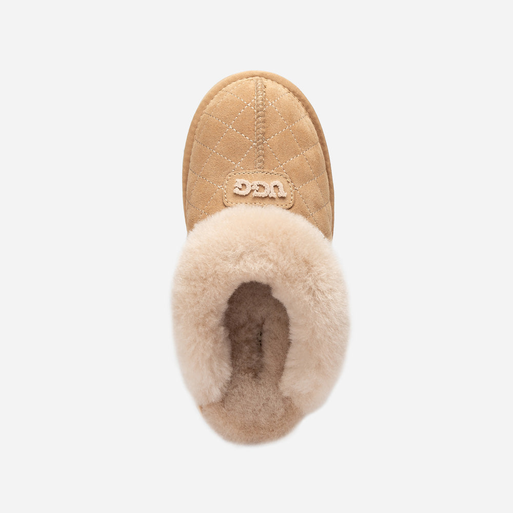 OZWEAR UGG Coquette Matelassé Logo Platform Slipper (Detachable Feature)