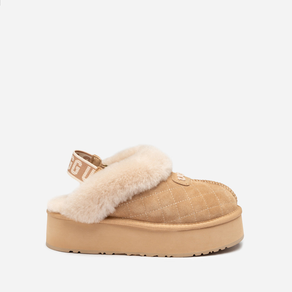 OZWEAR UGG Coquette Matelassé Logo Platform Slipper (Detachable Feature)
