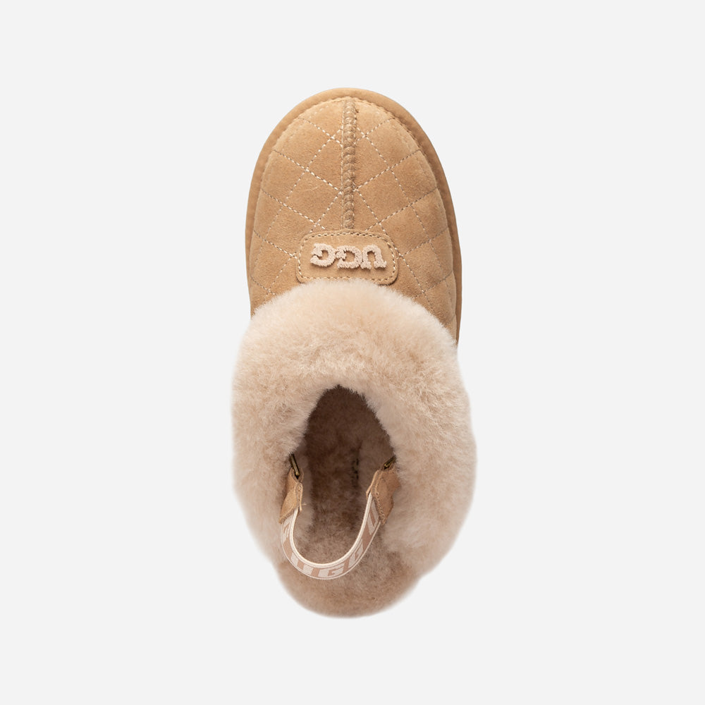 OZWEAR UGG Coquette Matelassé Logo Platform Slipper (Detachable Feature)