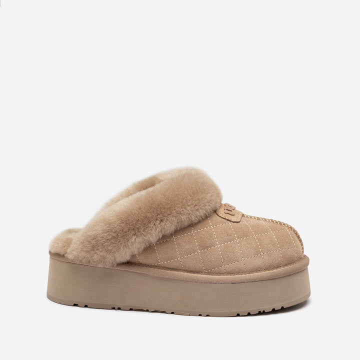 OZWEAR UGG Coquette Matelassé Logo Platform Slipper (Detachable Feature)