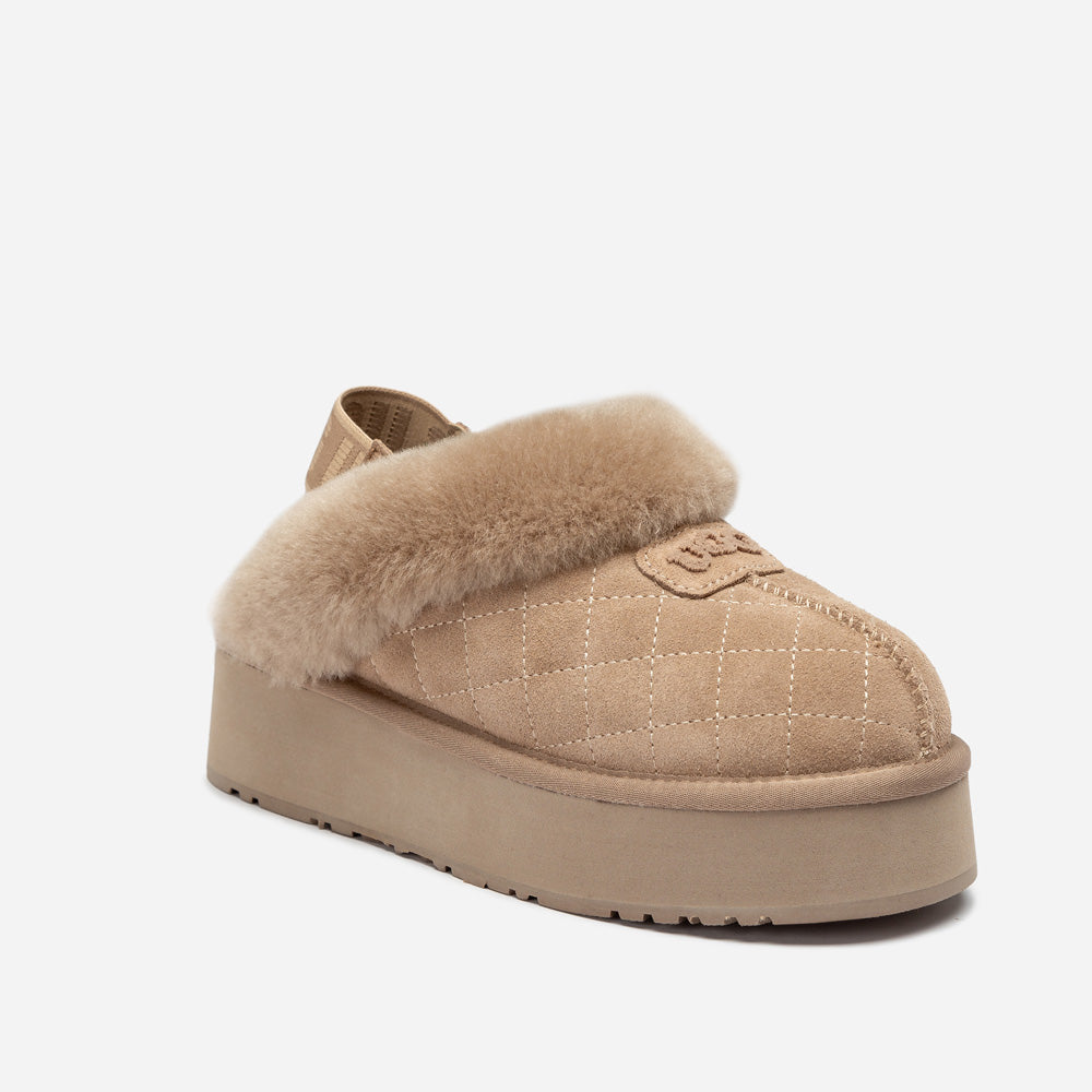 OZWEAR UGG Coquette Matelassé Logo Platform Slipper (Detachable Feature)