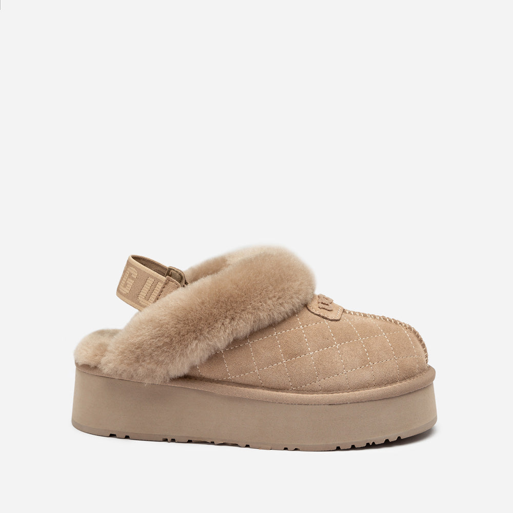 OZWEAR UGG Coquette Matelassé Logo Platform Slipper (Detachable Feature)