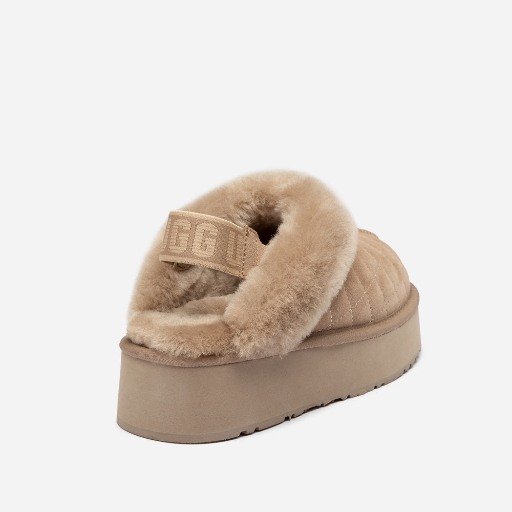 OZWEAR UGG Coquette Matelassé Logo Platform Slipper (Detachable Feature)
