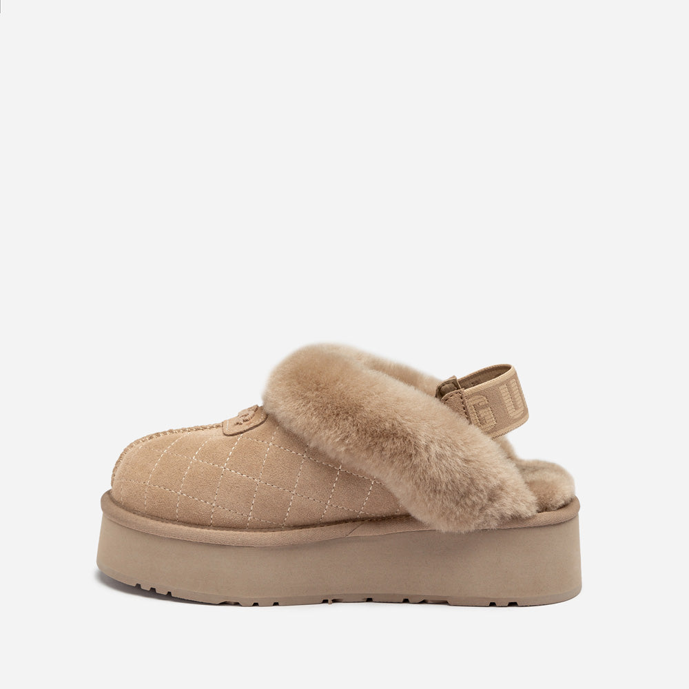 OZWEAR UGG Coquette Matelassé Logo Platform Slipper (Detachable Feature)