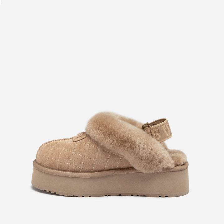 OZWEAR UGG Coquette Matelassé Logo Platform Slipper (Detachable Feature)