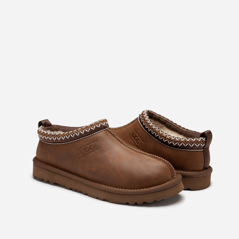 OZWEAR UGG Sydney Oiled Leather Slipper (Water Resistant)