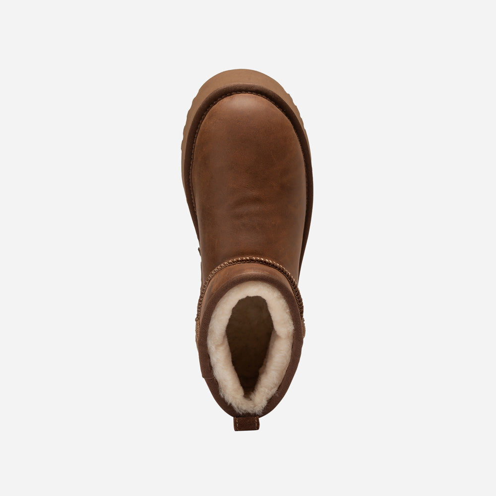 OZWEAR UGG Classic Platform Ultra Mini Boot (Oiled Leather) (4.5cm)