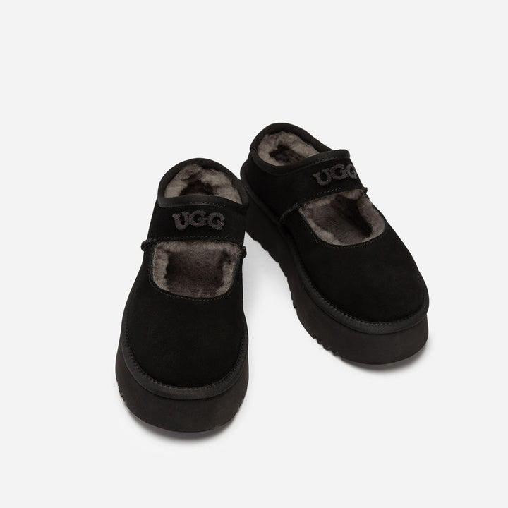 OZWEAR UGG Mary Jane Emb Logo Platform