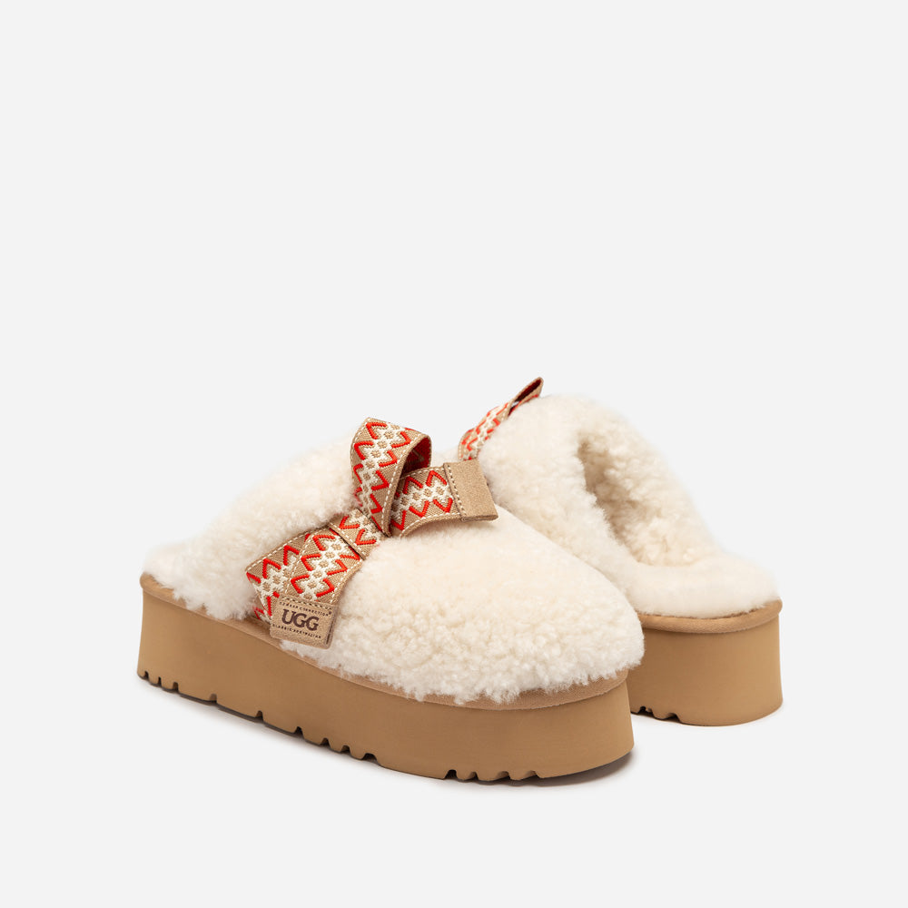 OZWEAR UGG Cemila Shearling Platform Slipper