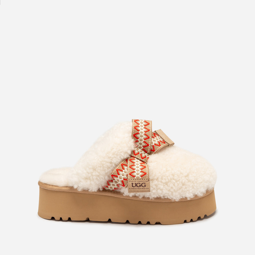 OZWEAR UGG Cemila Shearling Platform Slipper