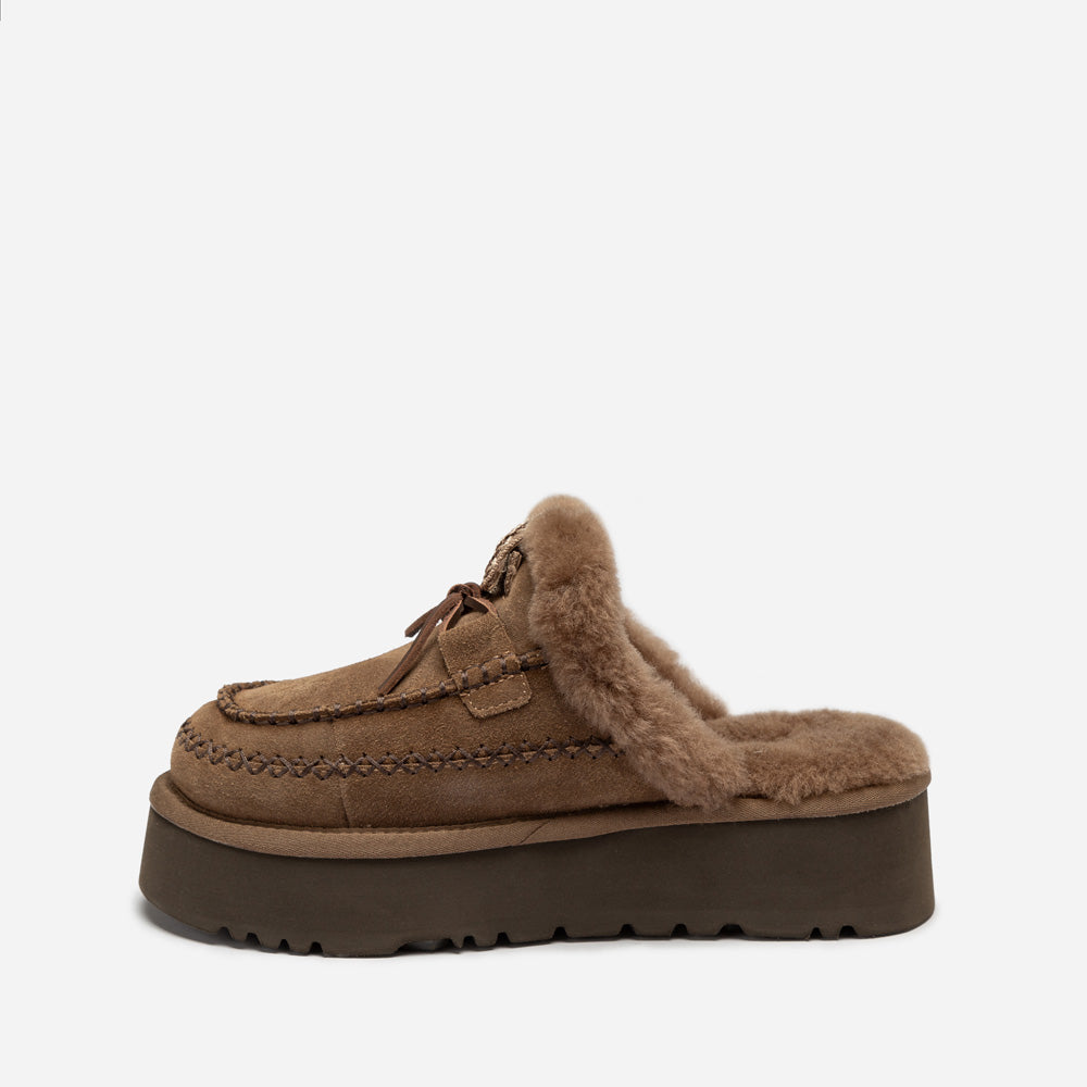 OZWEAR UGG Letitia Platform Slipper (Replaceable Decoration)
