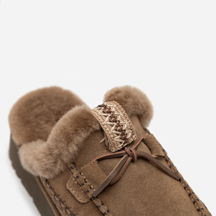 OZWEAR UGG Letitia Platform Slipper (Replaceable Decoration)