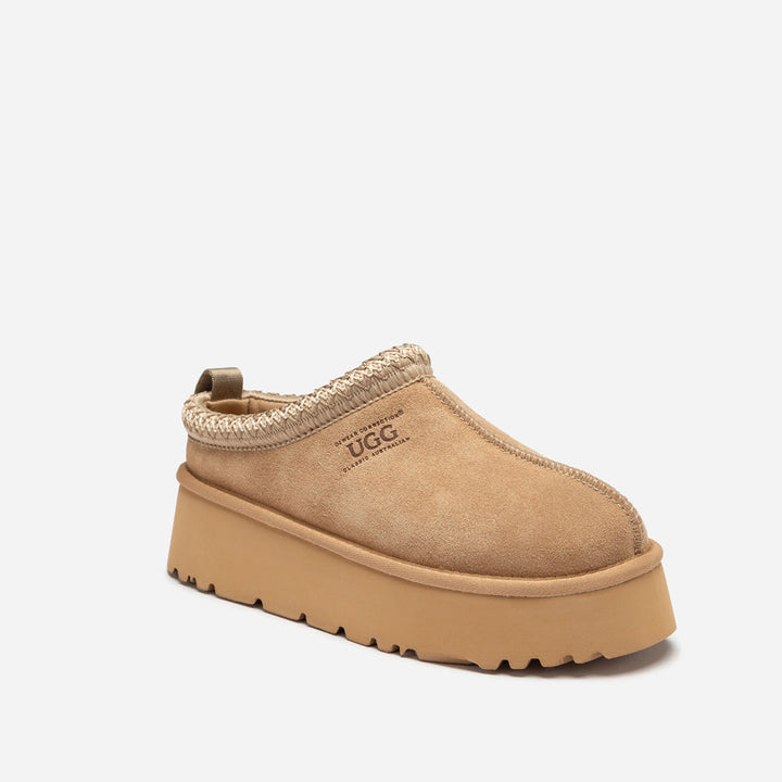 OZWEAR UGG Sydney Spring Platform Slipper (Water Resistant) (Detachable Wool Insole)