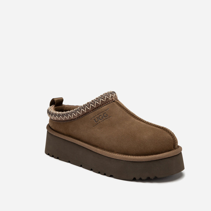 OZWEAR UGG Sydney Spring Platform Slipper (Water Resistant) (Detachable Wool Insole)