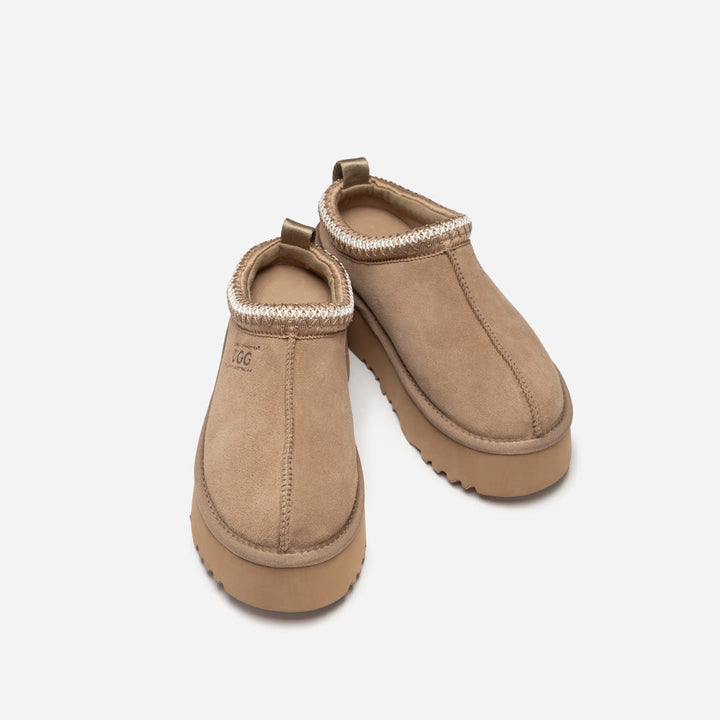 OZWEAR UGG Sydney Spring Platform Slipper (Water Resistant) (Detachable Wool Insole)