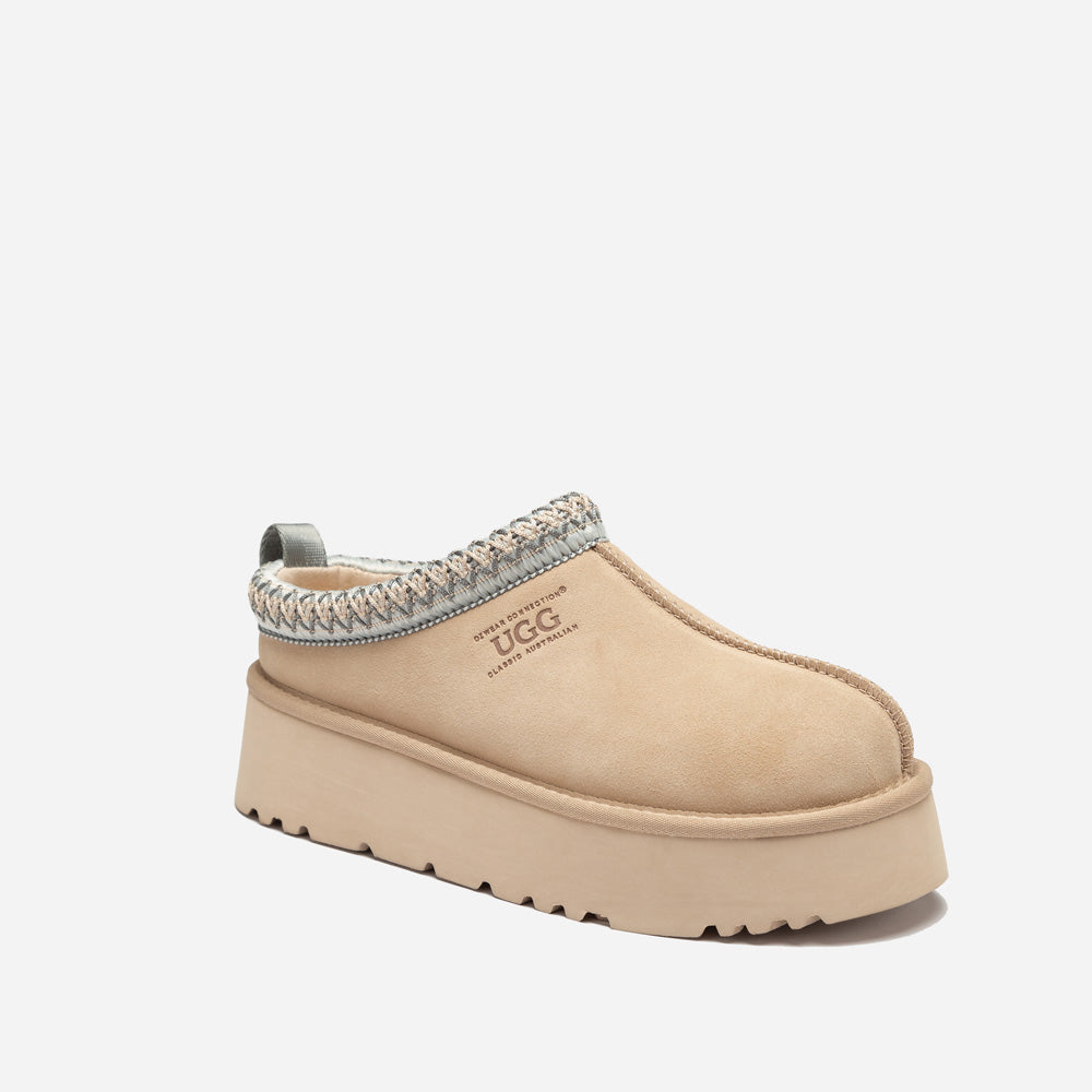 OZWEAR UGG Sydney Spring Platform Slipper (Water Resistant) (Detachable Wool Insole)
