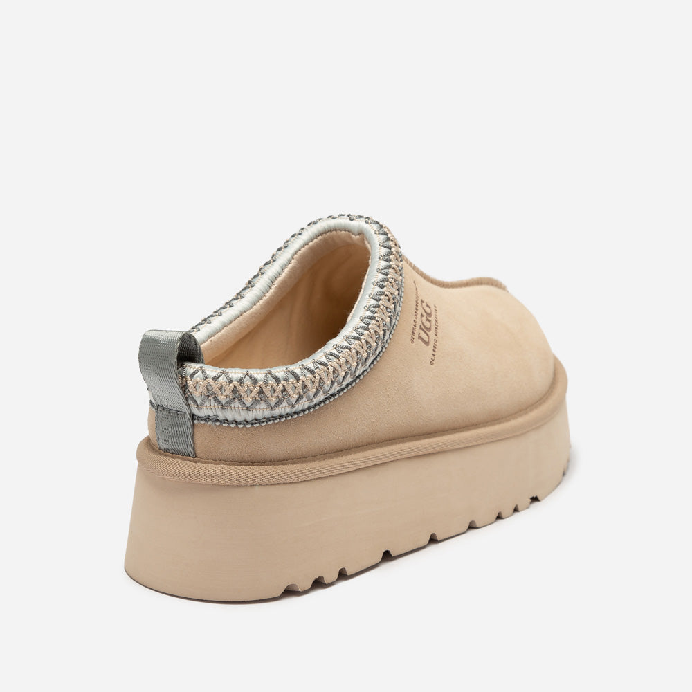 OZWEAR UGG Sydney Spring Platform Slipper (Water Resistant) (Detachable Wool Insole)