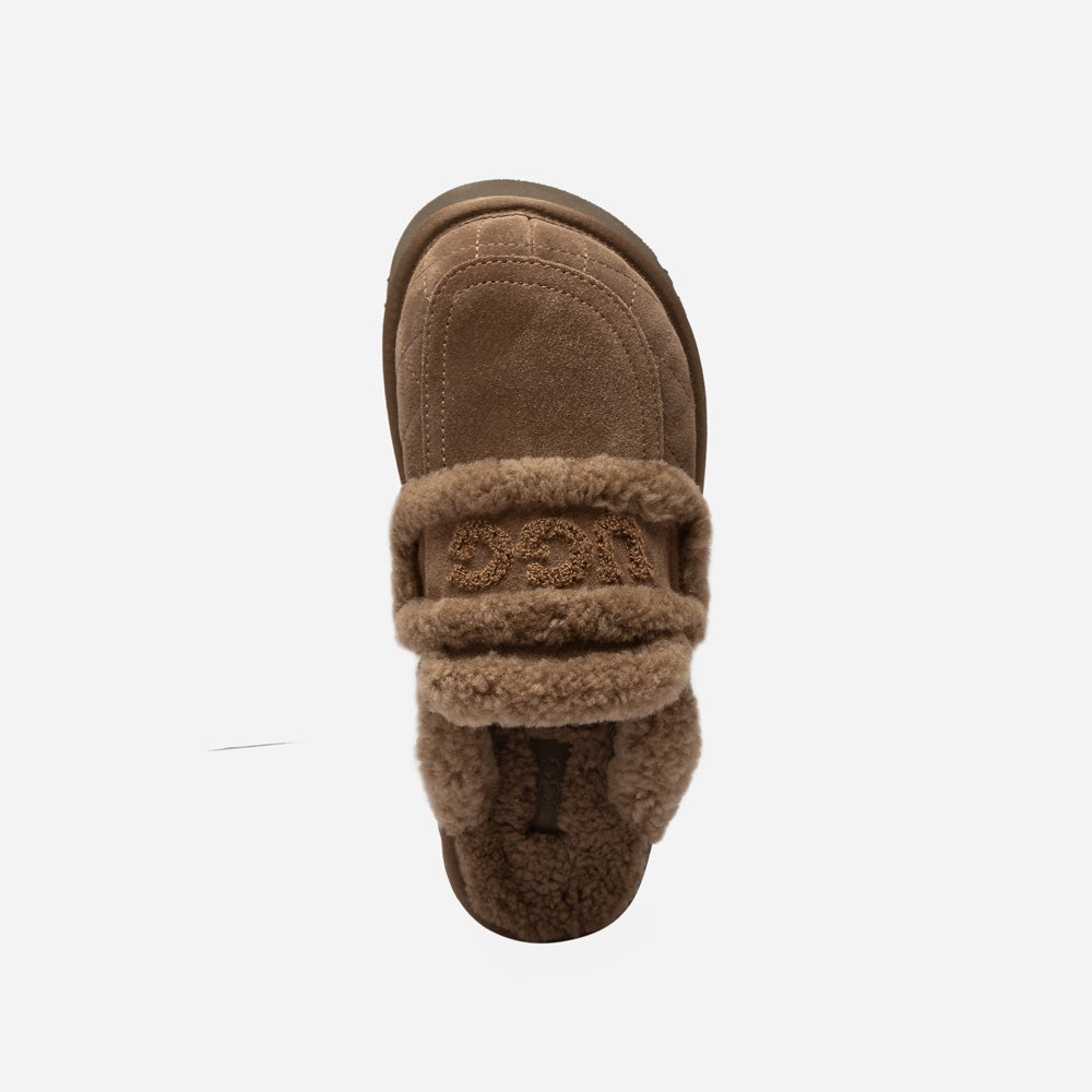 OZWEAR UGG  Violet Matelasse Shearling Platform Slipper