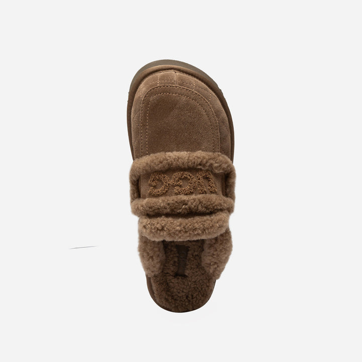 OZWEAR UGG  Violet Matelasse Shearling Platform Slipper