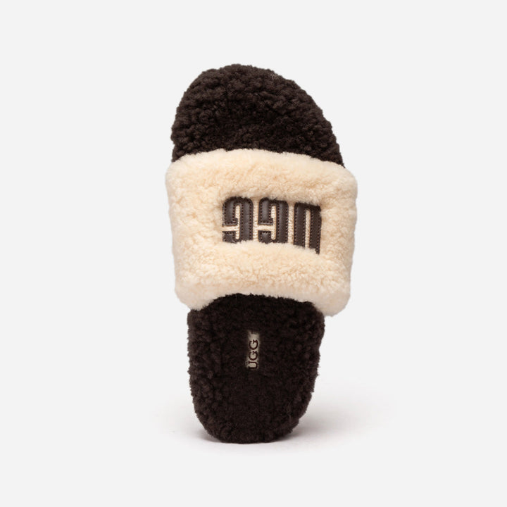 OZWEAR UGG Acacia Shearling Logo Slipper