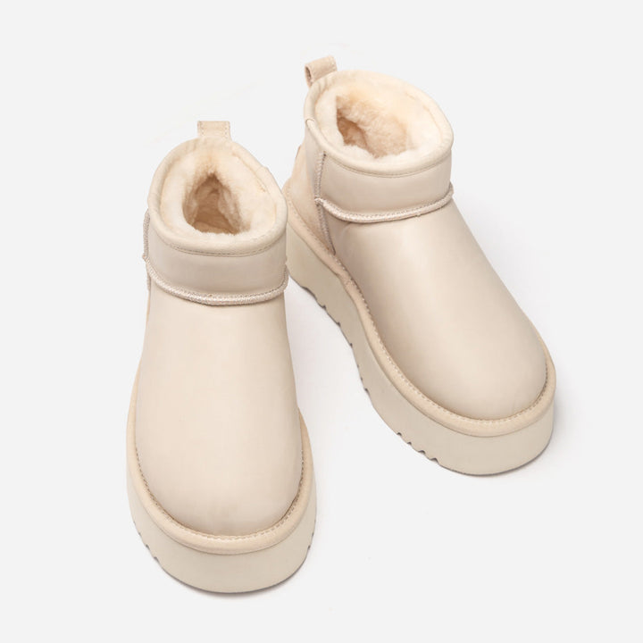 OZWEAR UGG Classic Platform Ultra Mini Boot (Oiled Leather) (4.5cm)