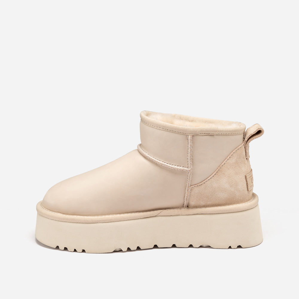 OZWEAR UGG Classic Platform Ultra Mini Boot (Oiled Leather) (4.5cm)