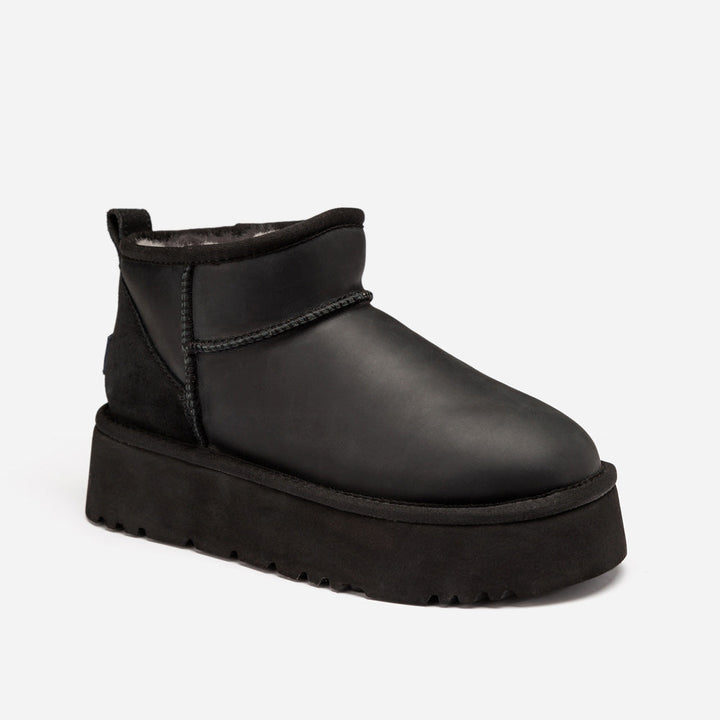 OZWEAR UGG Classic Platform Ultra Mini Boot (Oiled Leather) (4.5cm)