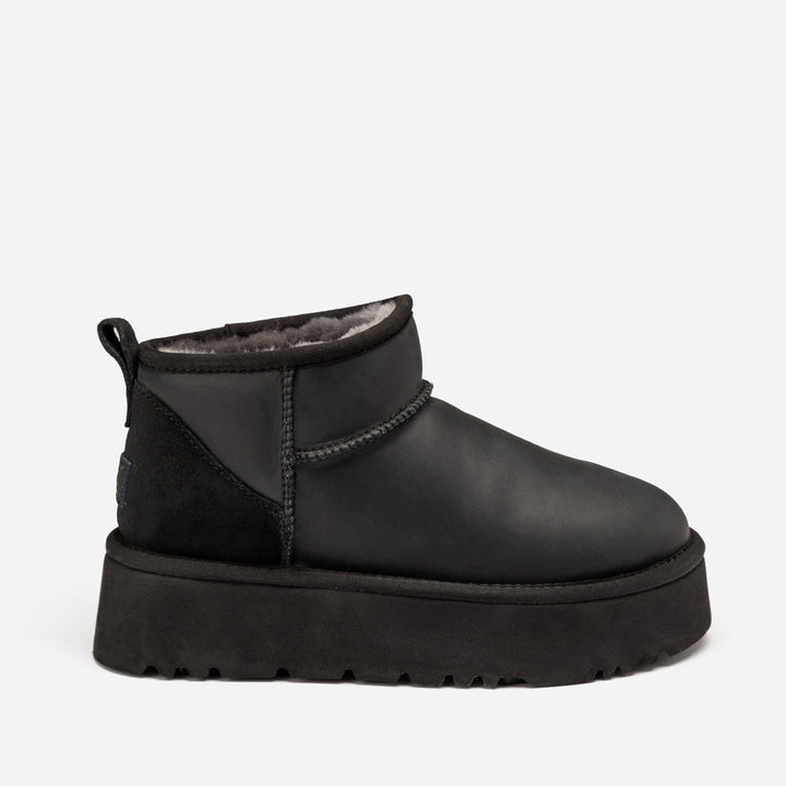 OZWEAR UGG Classic Platform Ultra Mini Boot (Oiled Leather) (4.5cm)