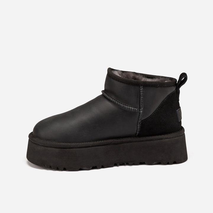 OZWEAR UGG Classic Platform Ultra Mini Boot (Oiled Leather) (4.5cm)