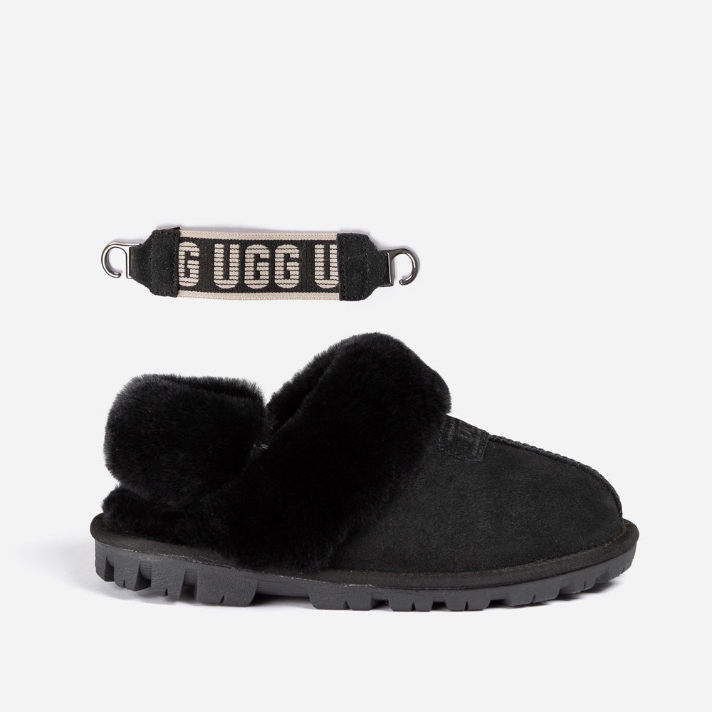 OZWEAR UGG Coquette Slipper (Elastic Logo & Wool Strap) (Detachable Feature)