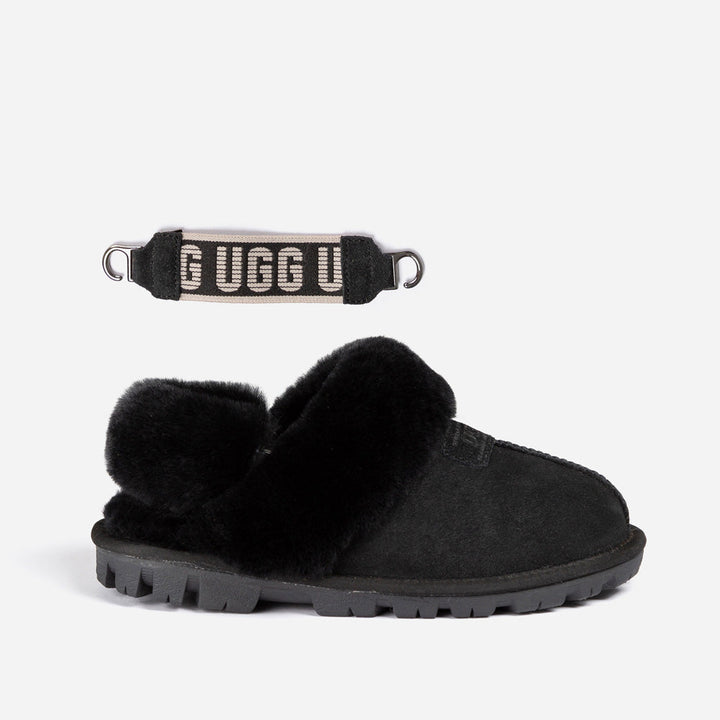OZWEAR UGG Coquette Slipper (Elastic Logo & Wool Strap) (Detachable Feature)